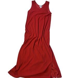 J.P.L.A Fashion Of California Womens Sleeveless Dress Floor Sweepers Red Med